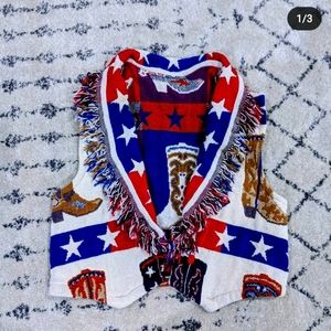 Cowgirl Boots Fringe Vest